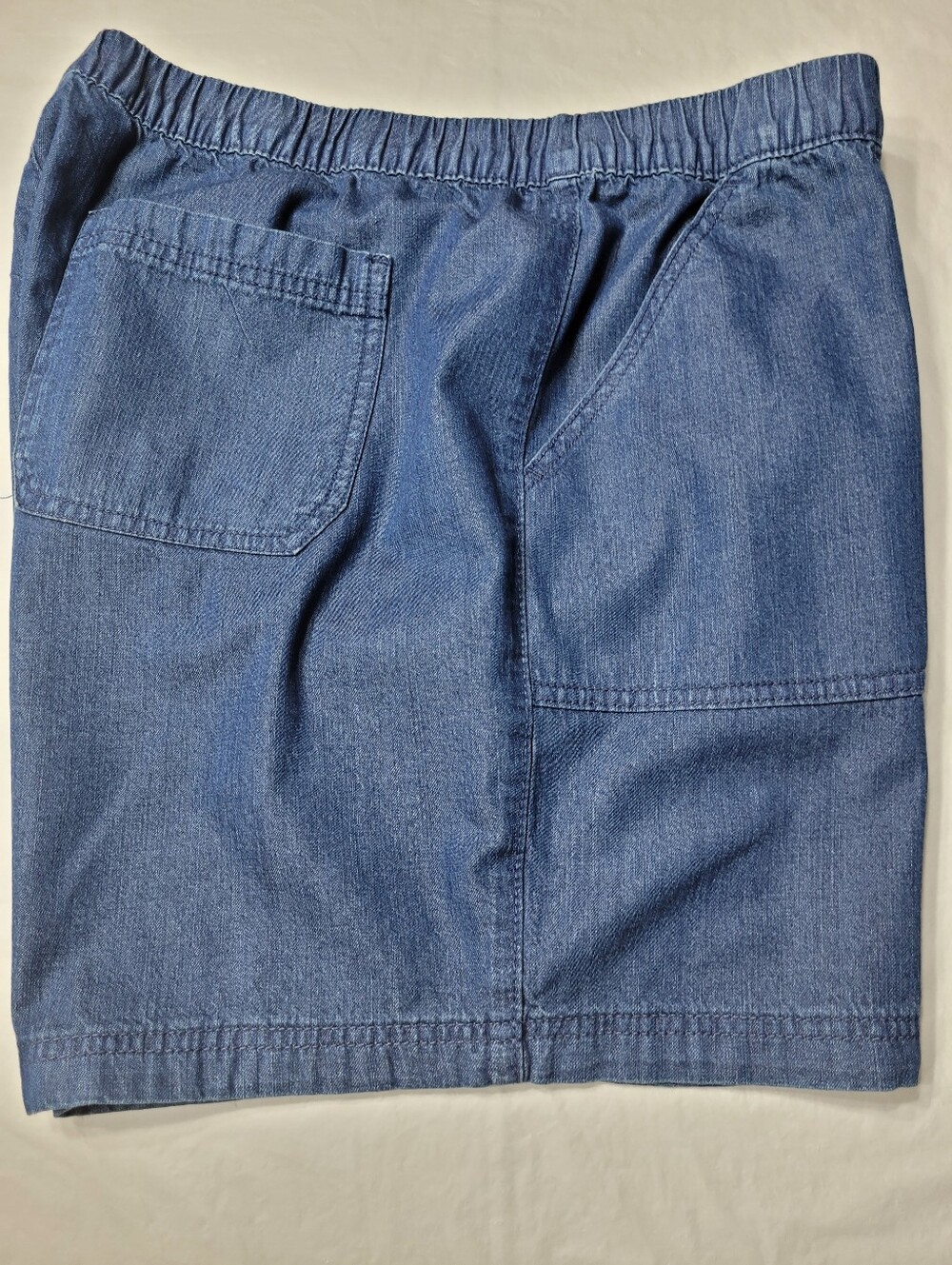 Style & Co. Chambray Denium, Elasticized Waistband, Pull-on Shorts